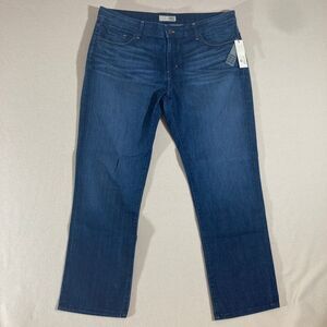 David Kahn Jeans Women's 36x28.5 Blue Dark Wash Straight Casual Stretch Festival